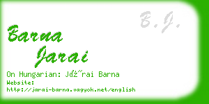 barna jarai business card